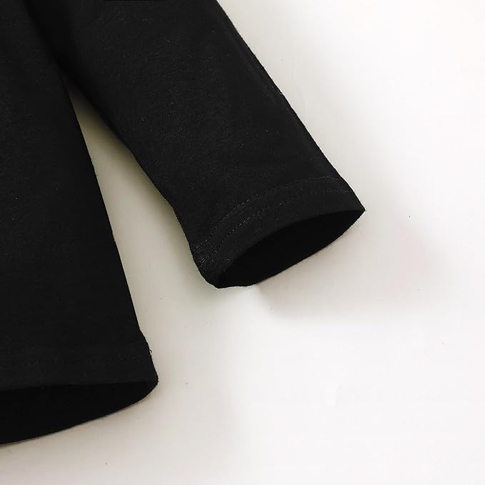 12M-14Y Toddler Baby Girls T Shirt Solid Color Blouse Ruffle Top Cotton Casual Tees Plain Shirt