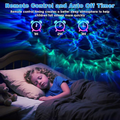 Galaxy Projector, Galaxy Projector for Bedroom, Night Light for Kids, Nebula Ceiling LED Lamp, Room Decor, with Timer and Remote, Gifts for Birthdays