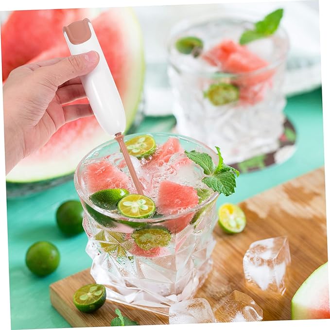 Handheld Electric Mixer for Milk Powder with Extended Handle Battery Operated Drink Mixer for Bottles and Cups Portable Automatic Stirrer for Juice and Formula Preparation Mixing