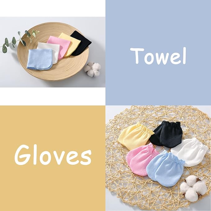 Baby Unisex Baby Cotton Layette Set Gift for Baby Boys Girls Accessories Set Newborn Essentials 0-12 Months