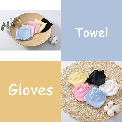 Baby Unisex Baby Cotton Layette Set Gift for Baby Boys Girls Accessories Set Newborn Essentials 0-12 Months