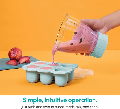 NutriBullet NBY-50100 Baby Complete Food-Making System, 32-Oz, White, Blue, Clear