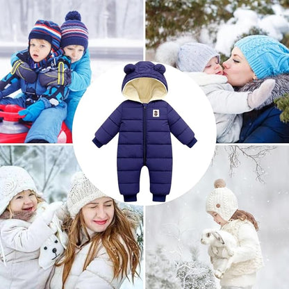 Ohrwurm Baby Snowsuit Winter Coat Fleece Lining Warm Hoodie Romper Puffer Jacket