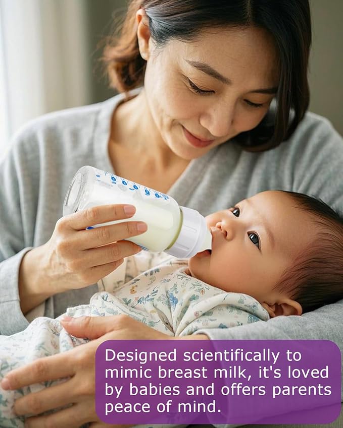 Silicone Nipple for Dr. Brown's Narrow Baby Bottle & Glass Bottles,Level 1 Nipples, Slow Flow, 1m+, 6 Count