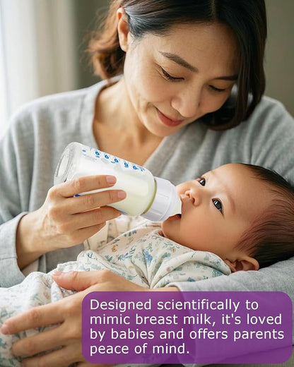 Silicone Nipple for Dr. Brown's Narrow Baby Bottle & Glass Bottles,Level 1 Nipples, Slow Flow, 1m+, 6 Count