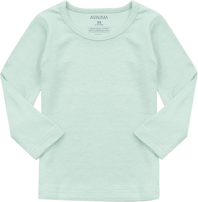 AVAUMA Baby Boys Girls Pajama Set Kids Toddler Snug fit Ribbed Sleepwear pjs for Daily Life Style