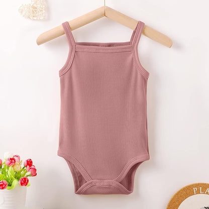 OPAWO Onsies for Baby Girls' Bodysuits 3 Pack Neutral Baby Clothes Spaghetti Strap & Long Sleeve Fall Baby Undershirt 0-2T