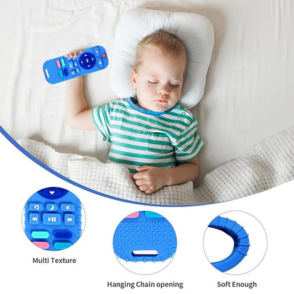 Hooku Silicone Teething Toys for Babies 0-6 Months, Teethers for Babies 6-12 Months, Remote Teether for Baby, Sensory Toys for Babies, Baby Chew Toys