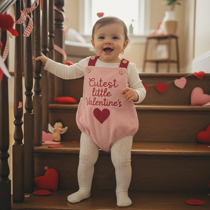 Valentines Day Infant Baby Girls Romper Outfit Newborn 3 6 12 18 Months Girl Jumpsuit Overall Spring Clothes