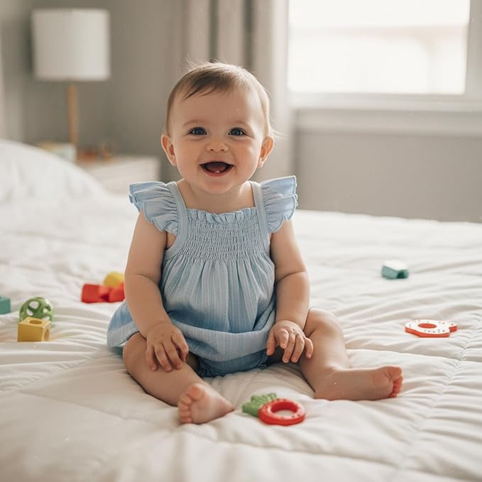 Mubineo Baby Girl Summer Clothes Cute Ruffle Tops Dress Shorts Outfits Set Infant Toddler Shrit Bloomers Princess Outfit