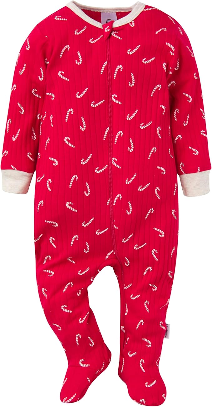 Gerber baby-girls Baby Unisex 2-pack 2-way Zip Textured Sleep 'N Play