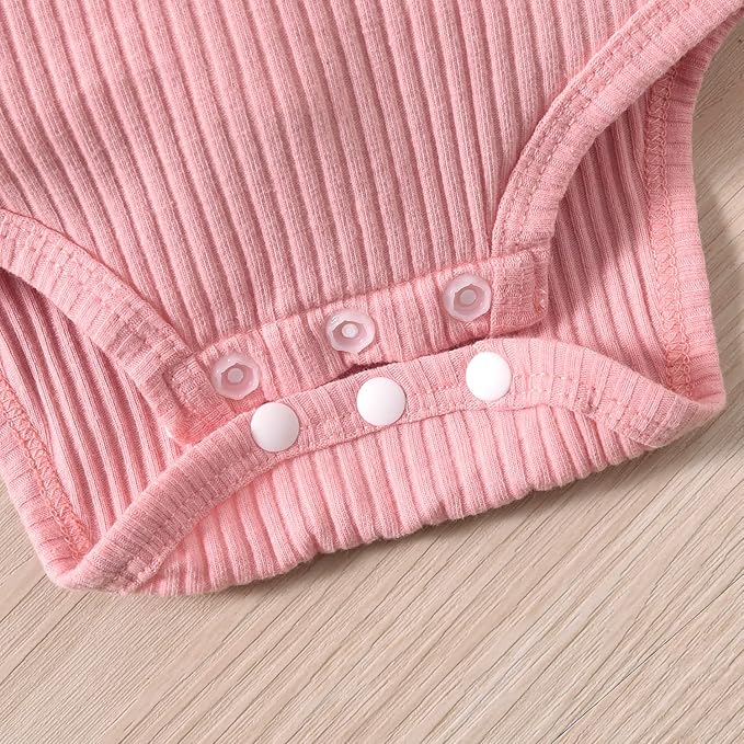 Unutiylo Preemie Newborn Baby Girl Clothes Romper Suspender Dress Fall Winter Outfits Ruffle Long Sleeve Jumpsuit