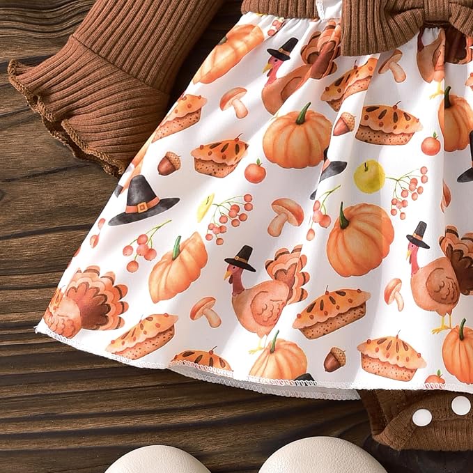 Aalizzwell Infant Baby Girls One Piece Romper Dress with Hat 0-18 Months