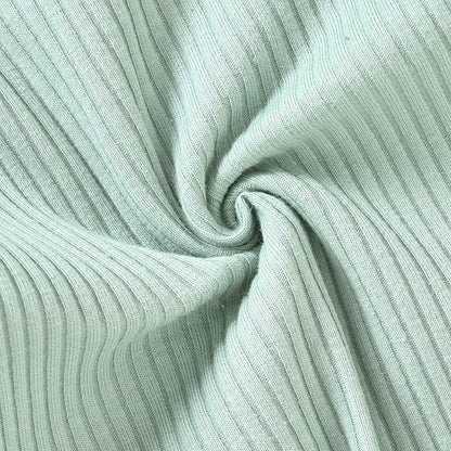 Aalizzwell Preemie Newborn Infant Baby Girls Clothes Ribbed Bodysuit Pants Set Fall Winter Outfits