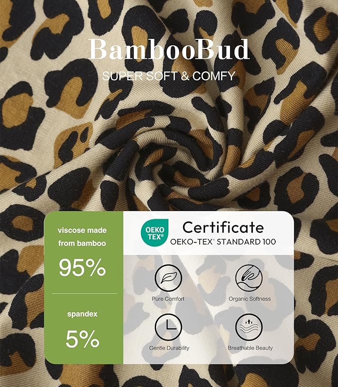 Toddler Girls Long Sleeve Nightgown Cute Little Kids Casual Dresses Viscose from Bamboo Princess Dress 2-5T