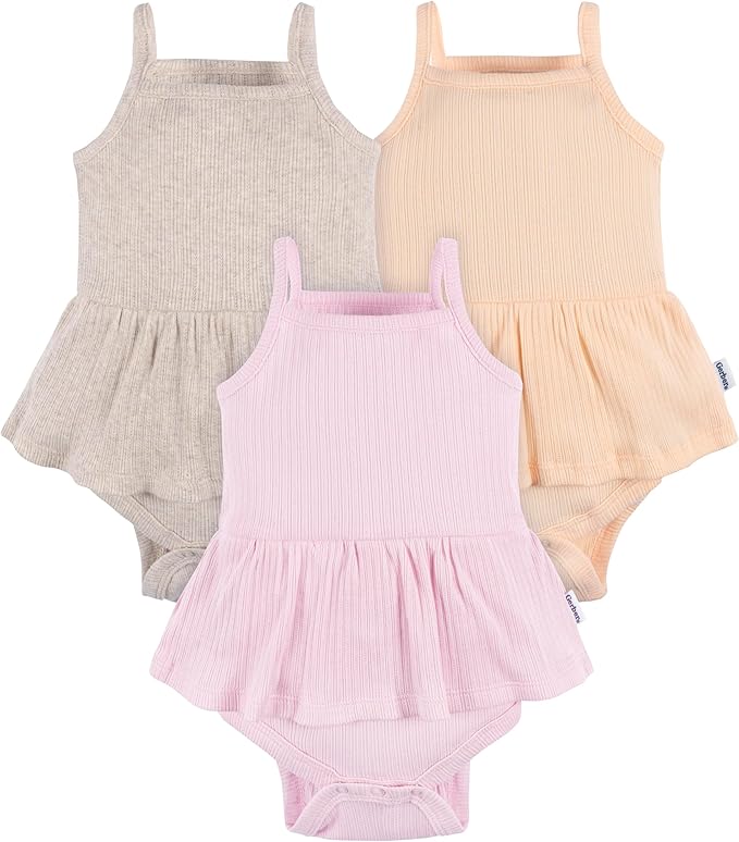 Gerber Baby Girls Multi-Pack Sleeveless Onesies Bodysuit