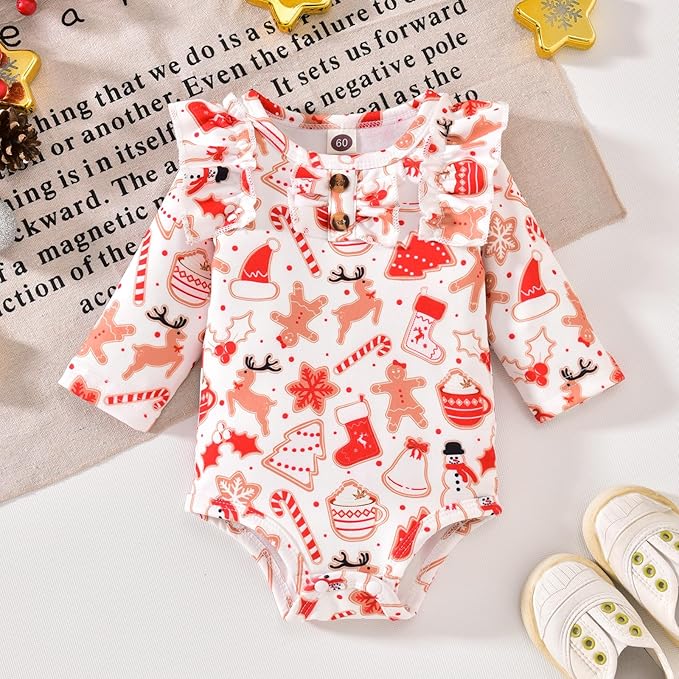 Aalizzwell Preemie Newborn Infant Baby Girls Clothes Ribbed Bodysuit Pants Set Fall Winter Outfits