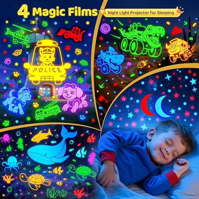 Baby Sound Machine for Kids Night Light Projector with Star, 30 Soothing Sounds White Noise Machine for Sleeping, 31 Color | 4 Films Baby Sleep Trainer, Remote+Timer+3 Brightness Night Light for Kids