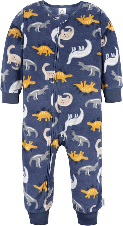 Gerber baby-boys Fleece Footless Pajamas 3-pack