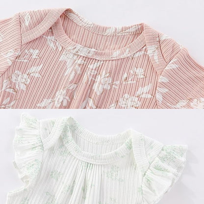 Kiddiezoom Newborn Baby Layette Set 10-Piece with Bodysuits and Pants Set for Unisex Baby Gift Sets