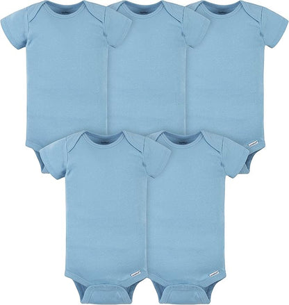 Gerber baby-girls 5-pack Solid Onesies Bodysuits