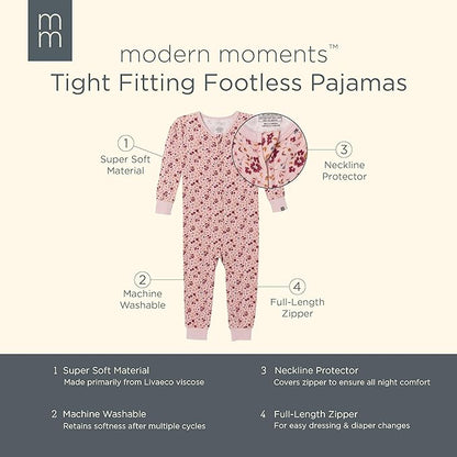Modern Moments by Gerber unisex-baby Hacci Footless Pajamas