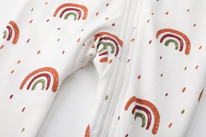 O2 BABY Baby Boys Girls Organic Cotton Zip-Front Sleeper Pajamas, Footed Sleep 'n Play