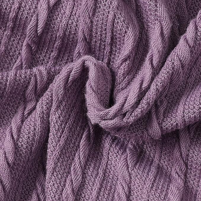 Happy Town Baby Girl Romper Infant Fall Winter Clothes Ruffle Sweater Long Sleeve Bodysuit Jumpsuit and Headband