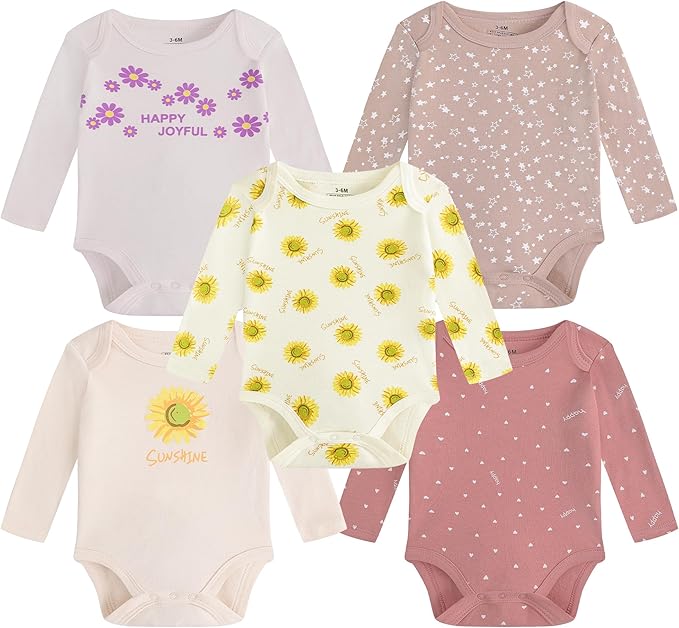 Baby Newborn Layette 10-Piece Clothing Sets Soft Cotton Bodysuits Pants Sets for Baby Boys Girls Toddler Unisex