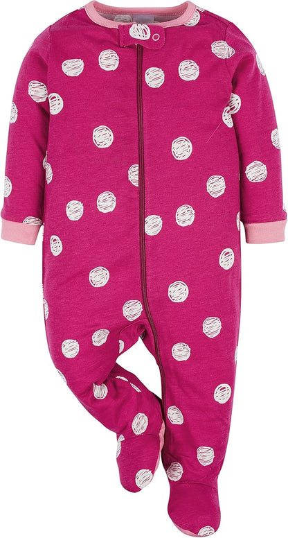 Onesies Brand baby-girls 4-pack Sleep 'N Play Footies Multi Pack