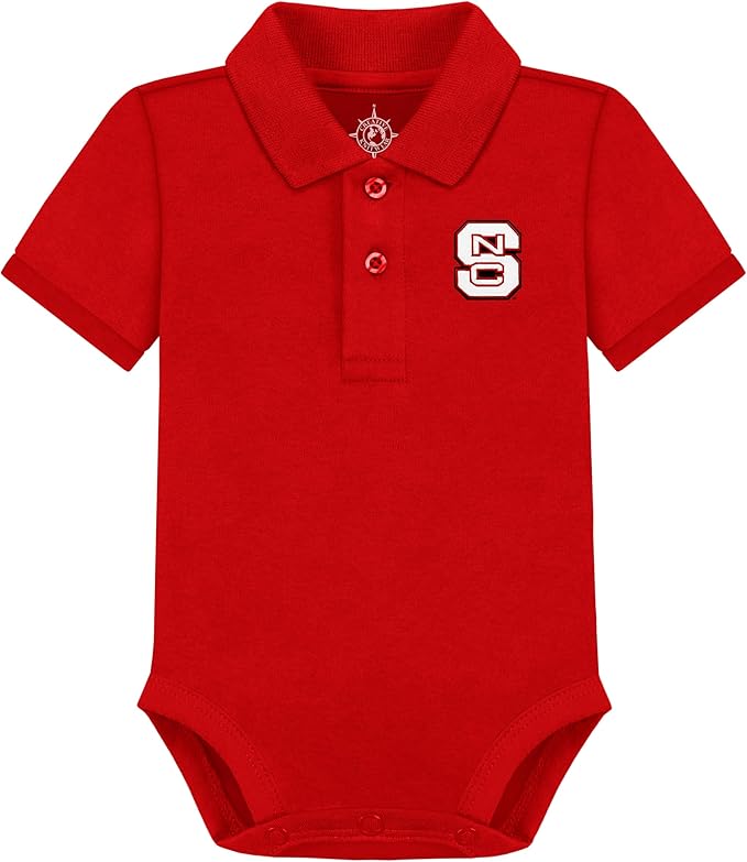 Creative Knitwear College Baby Polo Bodysuit Solid - Team Logo, Multiple Colors, for Boys & Girls (0-12 Months)