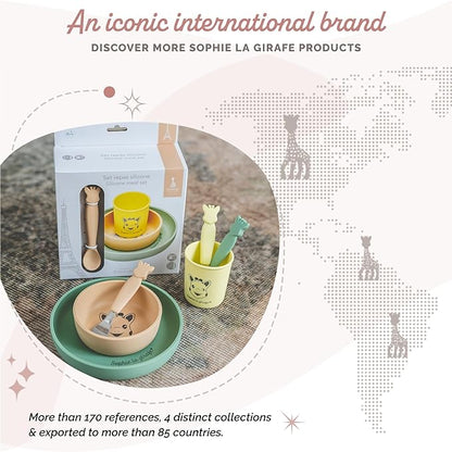 Sophie la girafe Cutlery Set | Easy to Grip | Includes Fork, Knife with Round Tip & Spoon | Ideal for Baby's First Meals