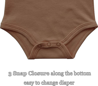 Baby Onsies 100% Cotton Short Sleeve Baby Bodysuits Solid Color Infant Bodysuits for Newborn Baby 3-Pack