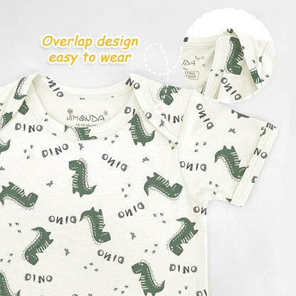 Jimonda Baby Bodysuits Rayon from Bamboo Short Sleeve Baby Boys Girls Rompers Soft Outfits Newborn Clothes