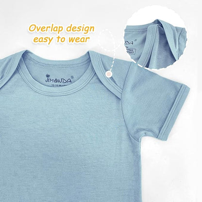 Jimonda Baby Bodysuits Rayon from Bamboo Short Sleeve Baby Boys Girls Rompers Soft Outfits Newborn Clothes