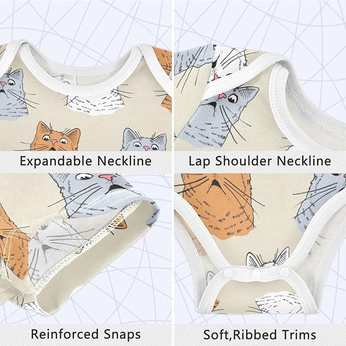 vvfelixl Dachshund Dog Baby Clothes for Boy Girl,Baby One-Piece Bodysuit for 0-24 Months,Short Sleeve