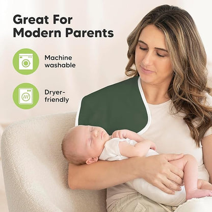 Organic Burp Cloths Baby Boy & Girl - 5-Pack Super Absorbent Cotton Burping Cloths for Babies, Soft & Plush Newborn Spit Up Rags, Infant Towels for Milk Spit Up, Unisex, Large 21" x 10" (Crossroads)