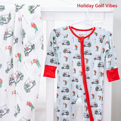 LollyBanks Baby Pajamas, 2-Way Zipper Infant Romper, 95% Viscose Made from Bamboo and 5% Spandex, Baby Sleepers