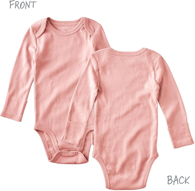 Blake 5-Pack Long Sleeve Bodysuits 100% Organic Cotton Baby Boys & Girls