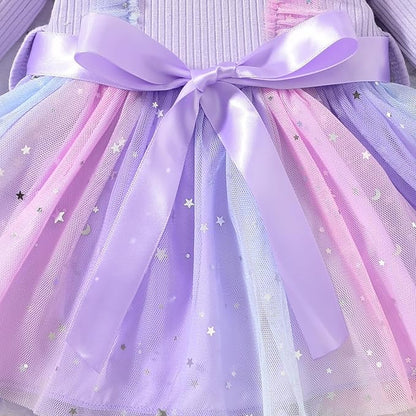 Aalizzwell Infant Newborn Girls Long Sleeve Bodysuit Dress