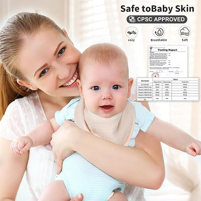 Magnetic Bandana Drool Bibs 6-pack - Magnetic Closure Baby Bibs - Safe, Easy, Chic Teething Bib