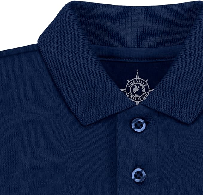 Creative Knitwear College Baby Polo Bodysuit Solid - Team Logo, Multiple Colors, for Boys & Girls (0-12 Months)