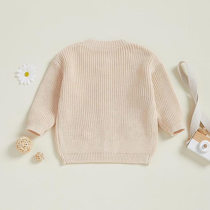 Baby Girl Cardigan Sweater Toddler Goose Embroidered Button Down Knit Sweaters Fall Winter Knitwear Jacket Clothes