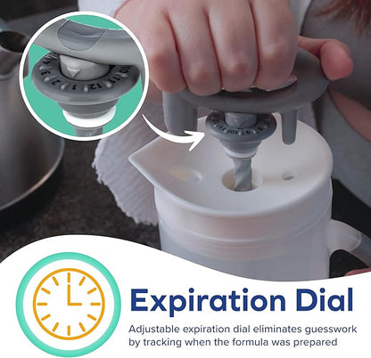 Dr. Talbot's Baby Formula Mixer and Breast Milk Storage Pitcher - Spill-Free, Clump-Free Formula Mixing Bottle - 32 oz - Baby Essential for New Parents