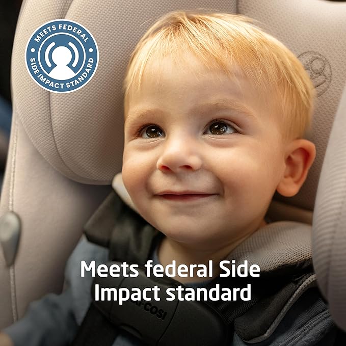 Maxi-COSI Pria Max 3-in-1 Convertible Car Seat, Infant to Toddler Car Seat, ClipQuick Magnetic Chest Clip, Quick-Install Latch, Machine-Washable Cover, 5-100 lbs, Oyster Shell