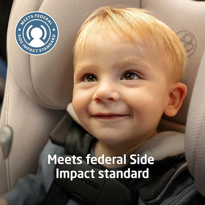 Maxi-COSI Pria Max 3-in-1 Convertible Car Seat, Infant to Toddler Car Seat, ClipQuick Magnetic Chest Clip, Quick-Install Latch, Machine-Washable Cover, 5-100 lbs, Oyster Shell