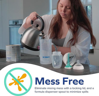 Dr. Talbot's Baby Formula Mixer and Breast Milk Storage Pitcher - Spill-Free, Clump-Free Formula Mixing Bottle - 32 oz - Baby Essential for New Parents