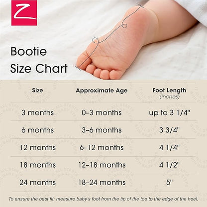 Zutano Unisex Fleece Baby Booties, Two Snap Closure, Newborn to 24 Months