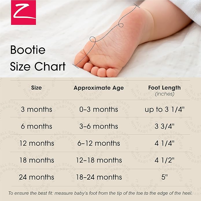 Zutano Unisex Fleece Baby Booties, Two Snap Closure, Newborn to 24 Months