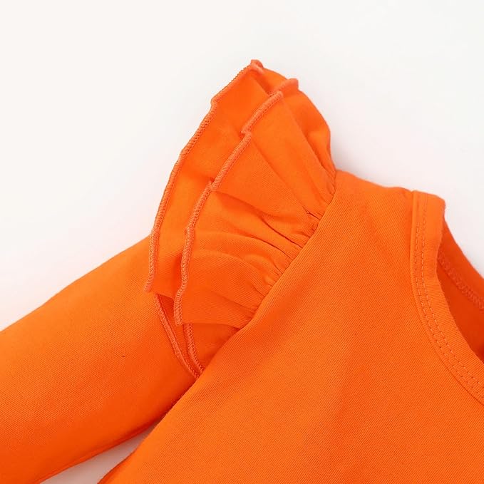 Baby Girl Solid Color Romper Infant Ruffle Sleeve Bodysuit One Piece Outfit Toddler Jumpsuit clothes